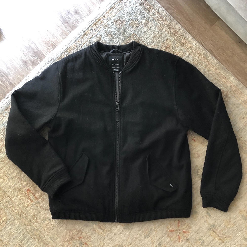 SOLD: RVCA Wool Blend Bomber Jacket "The Troy"